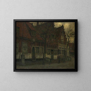 Casas en la Breedstraat en Enkhuizen - Eduard Karsen — cuadro enmarcado en la pared