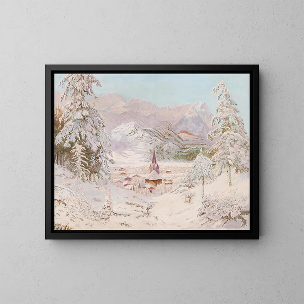 Vista de Garmisch-Partenkirchen - Eduard Kasparides — cuadro enmarcado en la pared