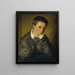 Retrato de un niño - Eduard Kurzbauer — cuadro enmarcado en la pared