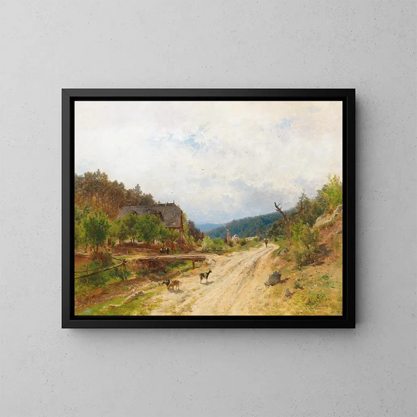 Motivo de Emmerberg - Eduard Peithner von Lichtenfels — cuadro enmarcado en la pared