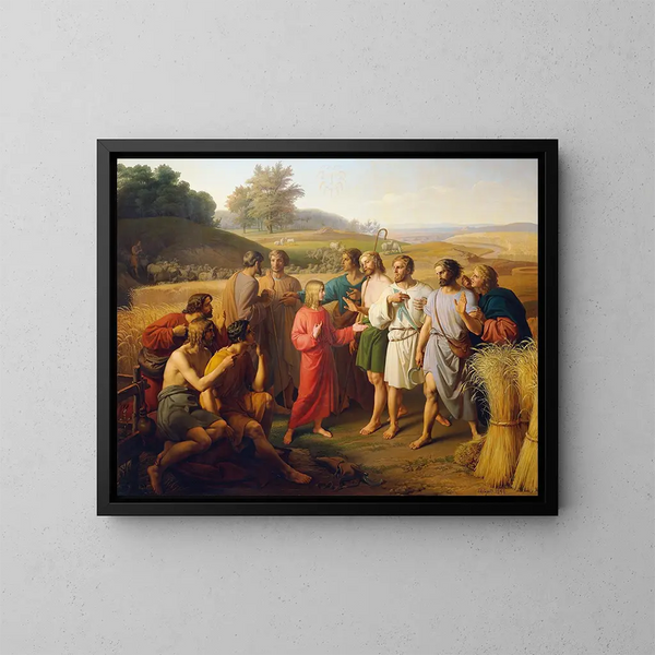 Josef cuenta sus sueños - Eduard Ritter von Engerth — cuadro enmarcado en la pared