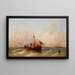 Marine landscape painting - Eduard Schmidt — framed artwork on a wall