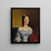 Retrato de una dama - Eduard Swoboda — cuadro enmarcado en la pared