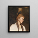 Mujer de perfil con gorra de oro - Eduard Veith — cuadro enmarcado en la pared