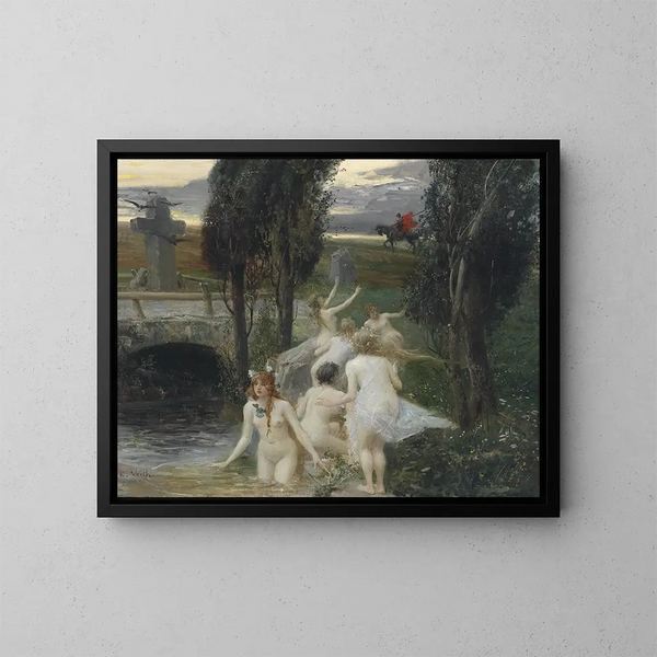 Néréides - Eduard Veith — cuadro enmarcado en la pared