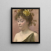 Retrato de una joven mujer - Eduard Veith — cuadro enmarcado en la pared