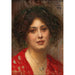 Retrato de una joven con vestido rojo - Eduard Veith — vista de la obra