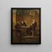 The card game - Eduard von Grützner — framed artwork on a wall