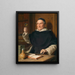 In the study - Eduard von Grützner — framed artwork on a wall