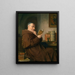 Monk reading with a glass of wine - Eduard von Grützner — framed artwork on a wall