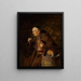 Monje bebiendo - Eduard von Grützner — cuadro enmarcado en la pared