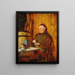 Stillvergünt A monk with a tobacco box - Eduard von Grützner — framed artwork on a wall