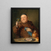 The Monks' Meal - Eduard von Grützner — framed artwork on a wall