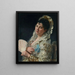 Retrato de una dama española con un abanico - Eduardo León Garrido — cuadro enmarcado en la pared