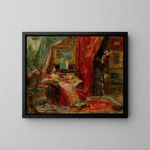 Una sorpresa - Eduardo León Garrido — cuadro enmarcado en la pared