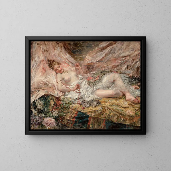 Dos voluptuarias - Eduardo León Garrido — cuadro enmarcado en la pared