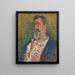 Self-portrait - Edvard Diriks — framed artwork on a wall