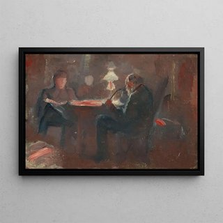 Edvard Munch - Around the Paraffin Lamp.webp