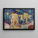 Young men bathing - Edvard Munch — framed artwork on a wall
