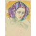 Cabeza de mujer - Edvard Munch — vista de la obra