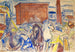 de Encabalgamiento de caballos en un sitio de construcción - Edvard Munch — vista de la obra