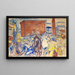 de Encabalgamiento de caballos en un sitio de construcción - Edvard Munch — cuadro enmarcado en la pared