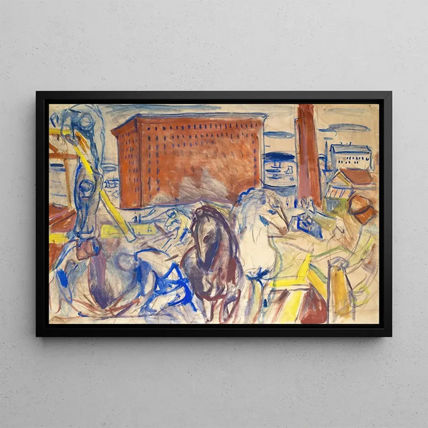 Edvard Munch - Horse Team on a Building Site.webp