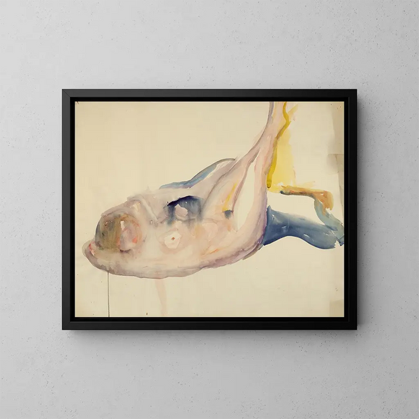 Acte allongé avec les jambes relevées - Edvard Munch — framed artwork on a wall