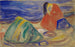 Melancolía, mujer llorando en la playa - Edvard Munch — vista de la obra
