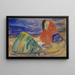 Melancolía, mujer llorando en la playa - Edvard Munch — cuadro enmarcado en la pared