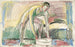 Hombre desnudo levantando sus pies - Edvard Munch — vista de la obra