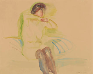 Mujer sentada desnuda - Edvard Munch — vista de la obra