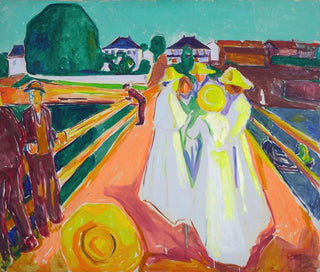 Las Mujeres en el Puente - Edvard Munch — vista de la obra