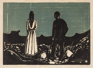 Dos personas, los solitarios - Edvard Munch — vista de la obra