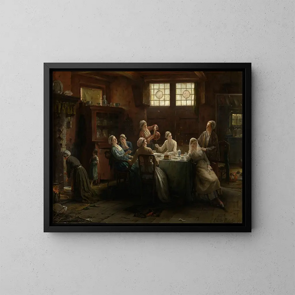 Un poco de travesura - Edward Antoon Portielje — cuadro enmarcado en la pared