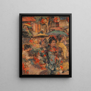 Edward Atkinson Hornel - Flower Market Nagasaki.webp