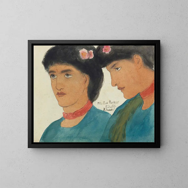 Mademoiselle Eva Parker Kilauea, islas hawaianas - Edward Clifford — cuadro enmarcado en la pared