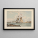Le Mary Joshua Collings maître entrant dans le port de La Valette sur l'île de Malte le 5 décembre 1835 - Edward Duncan — framed artwork on a wall
