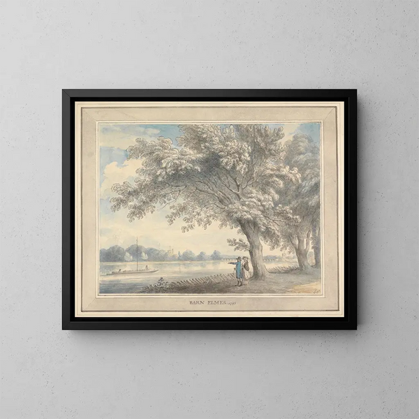 Establo de heno - Edward Edwards — cuadro enmarcado en la pared