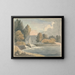 El molino de Bathampton - Edward Francis Burney — cuadro enmarcado en la pared