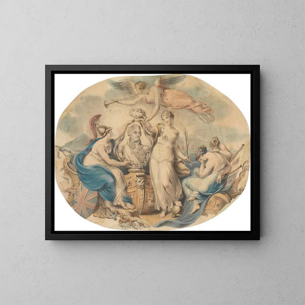 Homage to Nelson - Edward Francis Burney — framed artwork on a wall