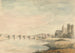 Paisaje fluvial con puente - Edward Francis Burney — vista de la obra