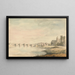 Paisaje fluvial con puente - Edward Francis Burney — cuadro enmarcado en la pared