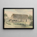 Barn with thatched roof - Edward Francis Burney — framed artwork on a wall
