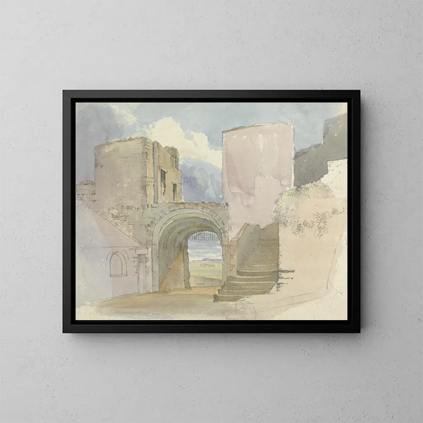 the Bamburgh Castle Gate - Edward Hastings — framed artwork on a wall