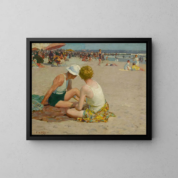 de las vacaciones de verano - Edward Henry Potthast — cuadro enmarcado en la pared
