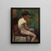 Un joven niño sentado - Edward Henry Potthast — cuadro enmarcado en la pared