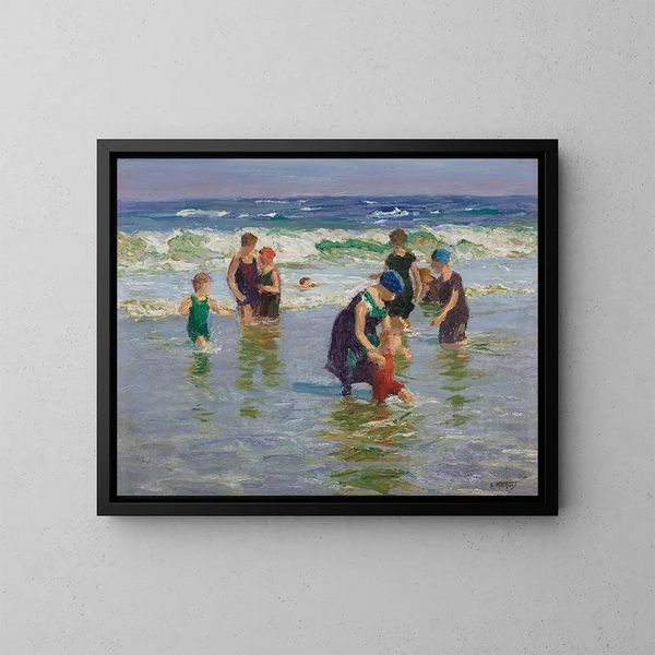 Baigneurs - Edward Henry Potthast — cuadro enmarcado en la pared