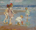 Niños jugando en las olas - Edward Henry Potthast — vista de la obra