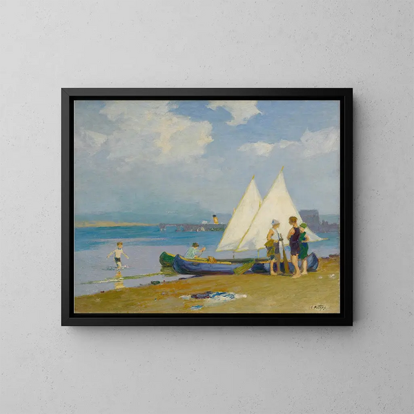 La Conferencia - Edward Henry Potthast — cuadro enmarcado en la pared